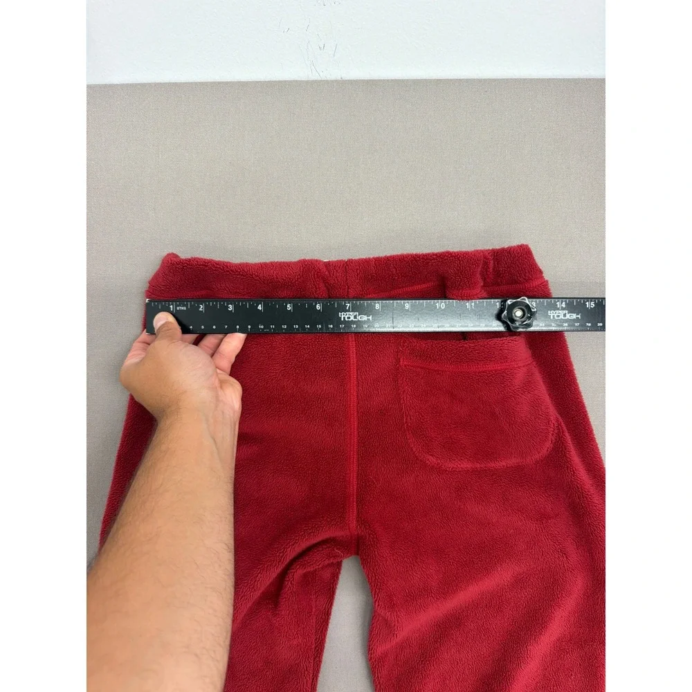 Patagonia Girls Red Synchilla Fleece Pants Size L 12 Elastic Waist Outdoor Warm